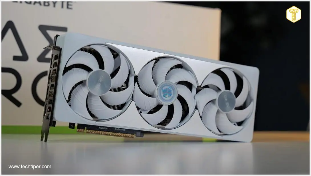Image showing GIGABYTE GeForce RTX 5080 AERO OC graphics card