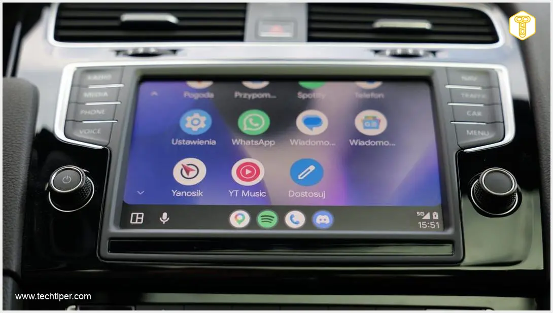 Image showing Android Auto Multi-App Media and Alarm Management