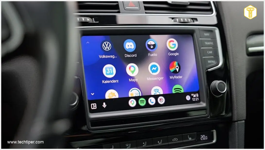 Image showing Android Auto Dashboard with Enhanced Apps