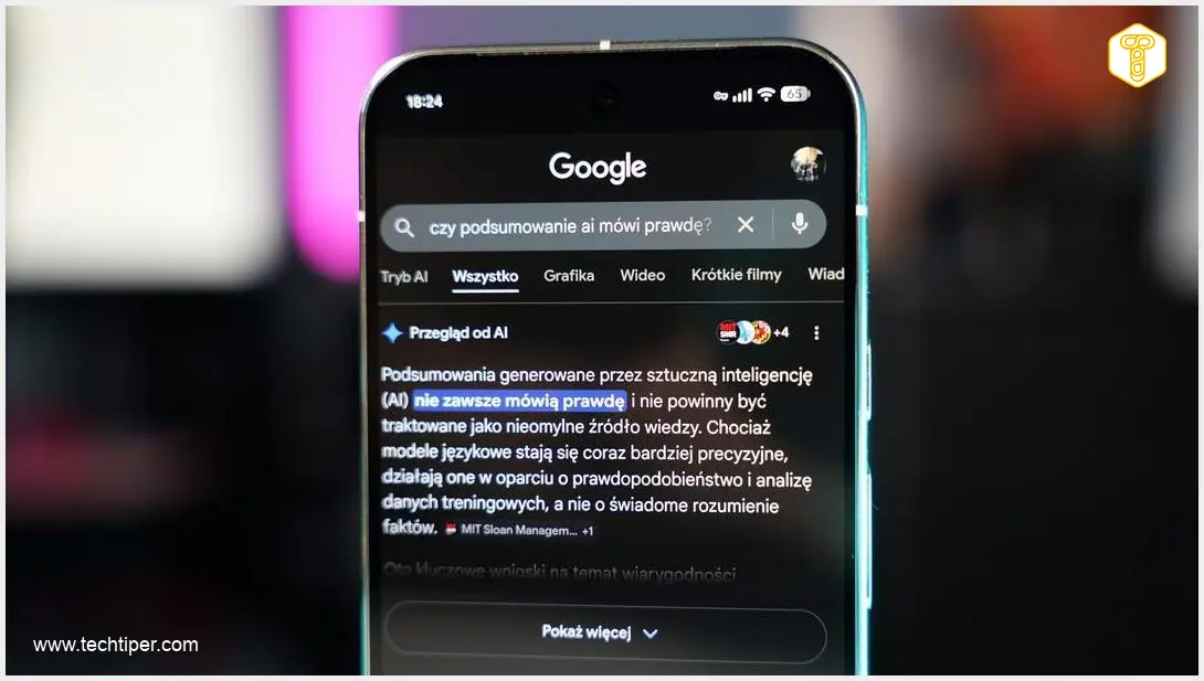 Image showing Featured image depicting a user interacting with a search engine, with AI-generated text overlaid on traditional search results, symbolizing the struggle to disable AI overviews.