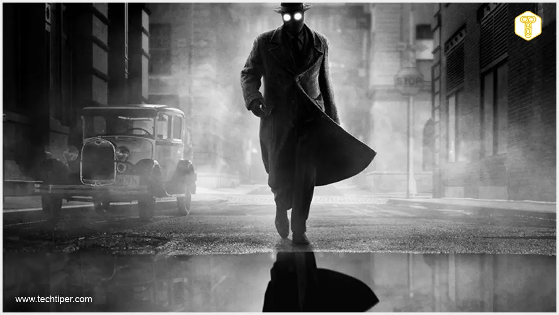 Image showing Spider-Noir in 1930s Film Noir Style