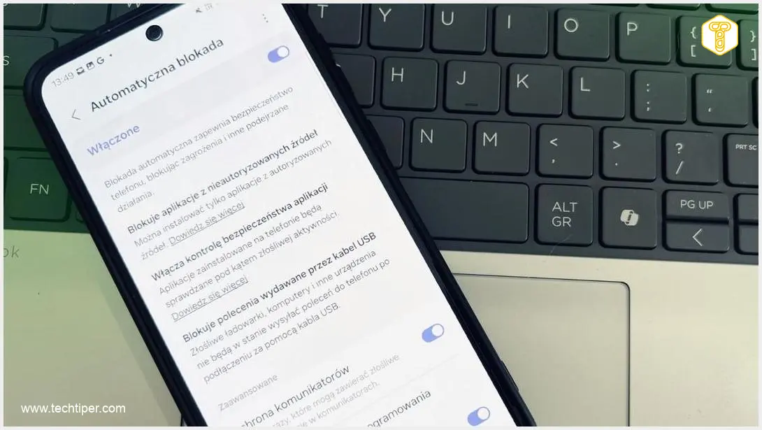 Image showing Samsung Auto Blocker Security Feature