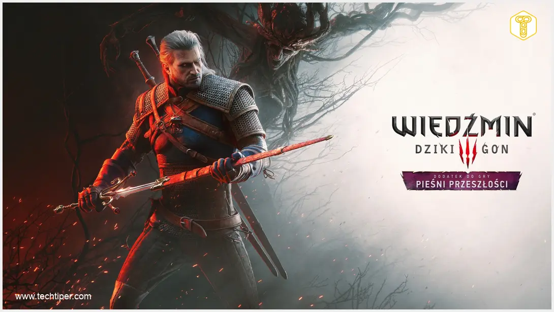 Image showing Geralt of Rivia contemplating a mystical scene for The Witcher 3 Songs of the Past expansion