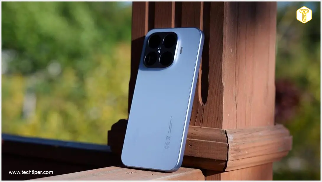 Image showing Xiaomi 17T Smartphone with Leica Camera Module in a Pastel Blue Finish