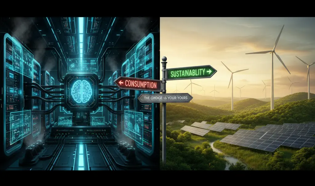Image showing Microsoft AI Energy Crossroads