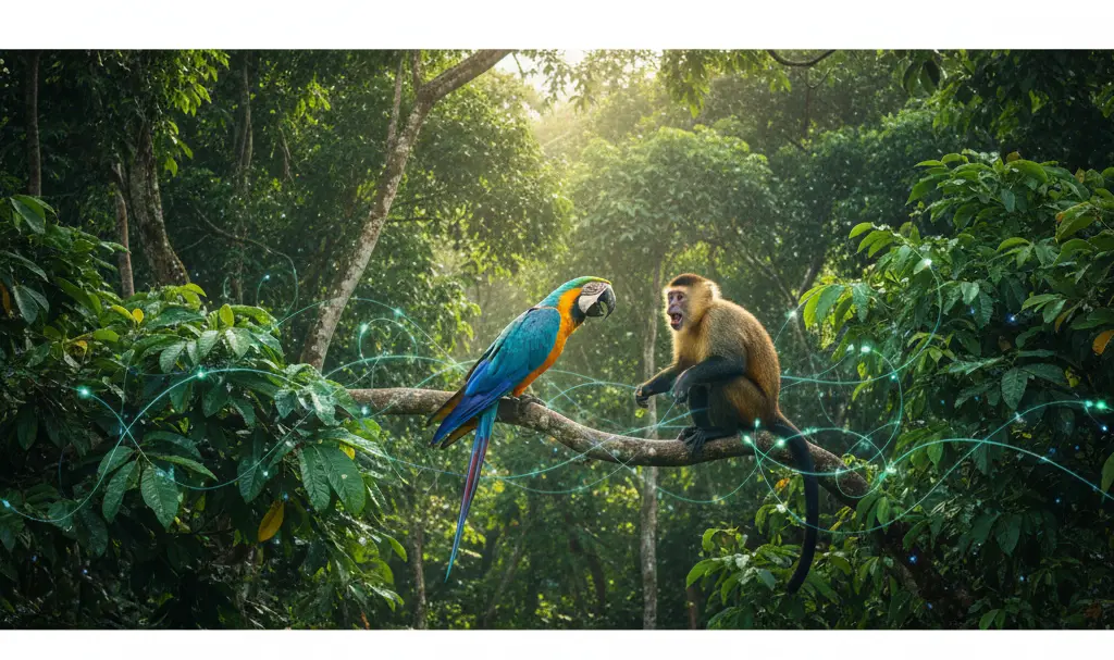 Image showing jungle-internet-animal-communication-network