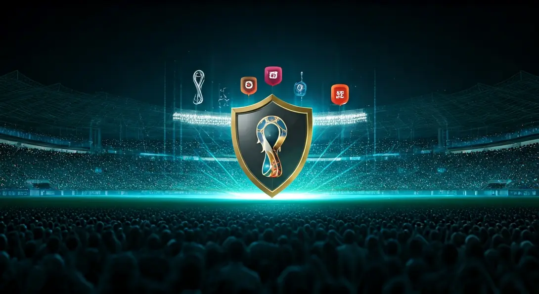 Image showing Cybersecurity protection for FIFA World Cup 2026 fans against online scams