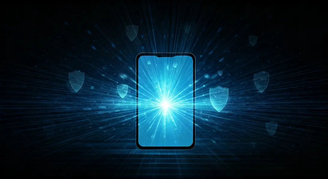 Image showing Digital Privacy Shield on Smartphone