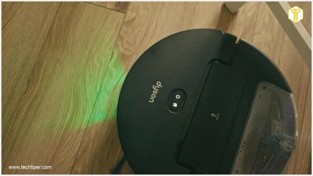 Image showing Dyson Spot+Scrub Ai Robot Vacuum and Mop on Mixed Floor