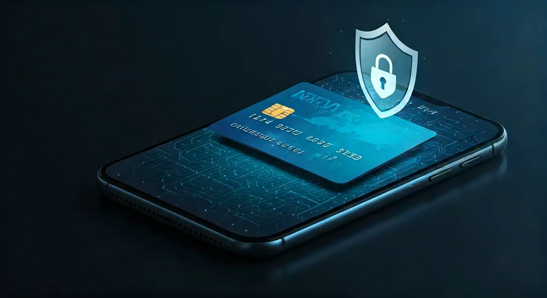 Image showing Secure online payment with virtual card