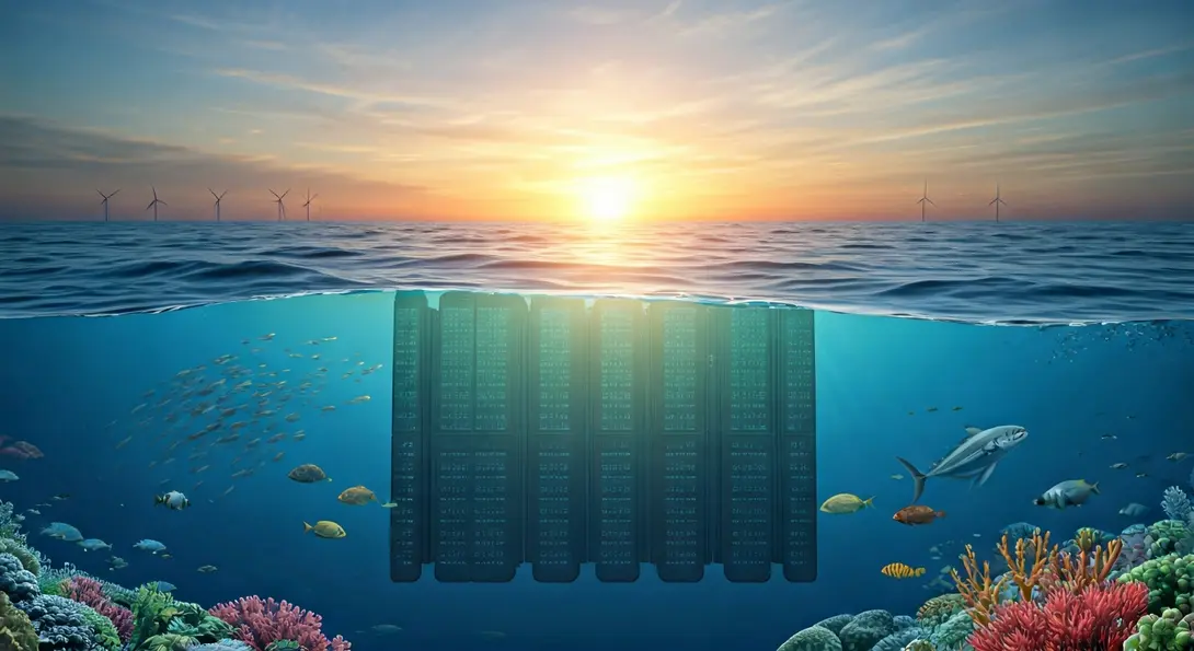 Image showing Underwater Data Center Renewable Energy