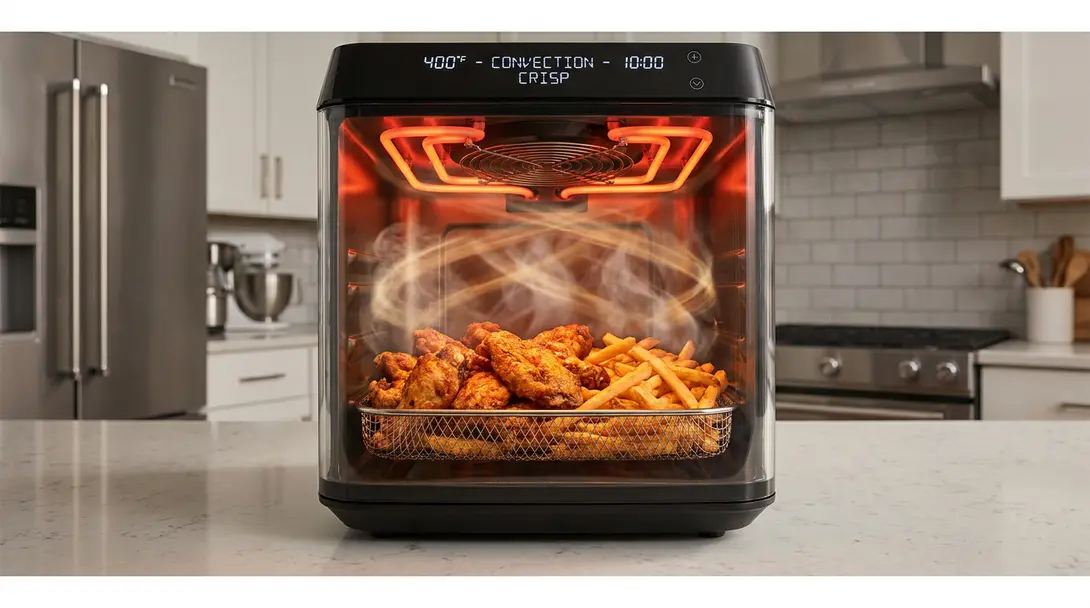 Image showing Air Fryer Crispy Food Cooking