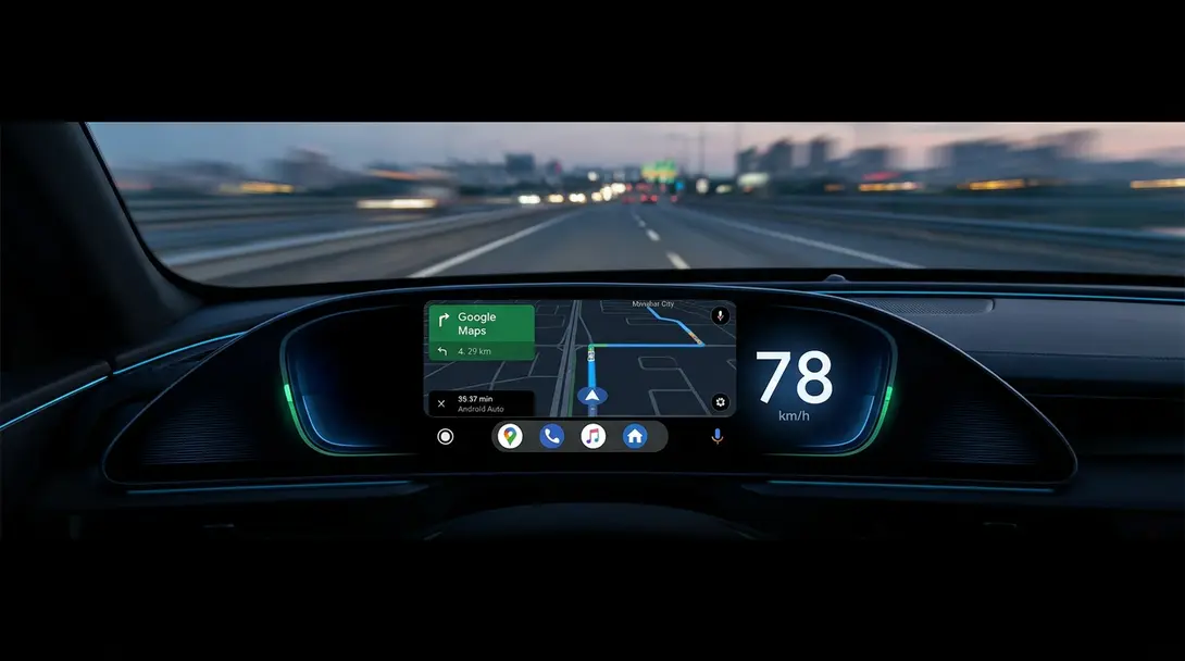 Image showing Android Auto Speedometer