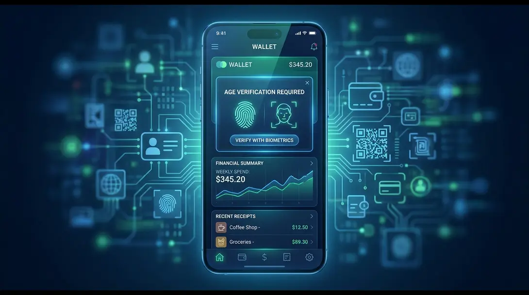 Image showing Google Wallet Digital ID Age Verification and Spending Summary