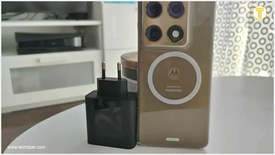 Image showing Fast Charging Motorola Smartphone