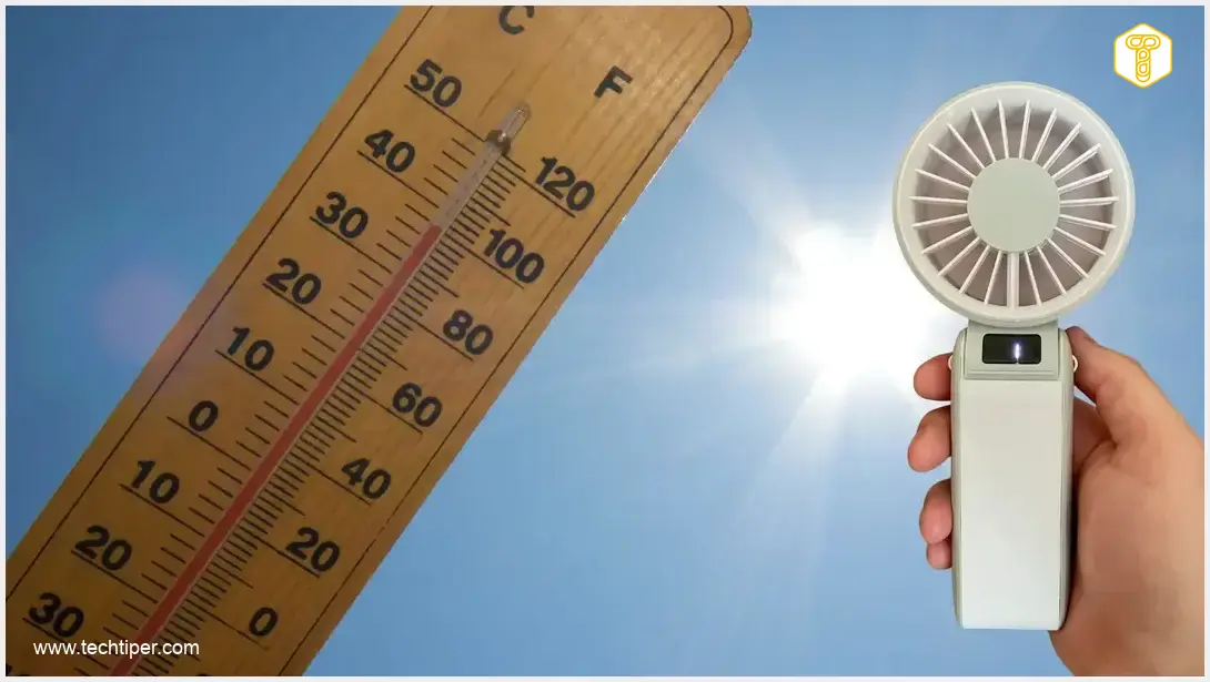 Image showing Portable Mini Fan for Heatwave Relief