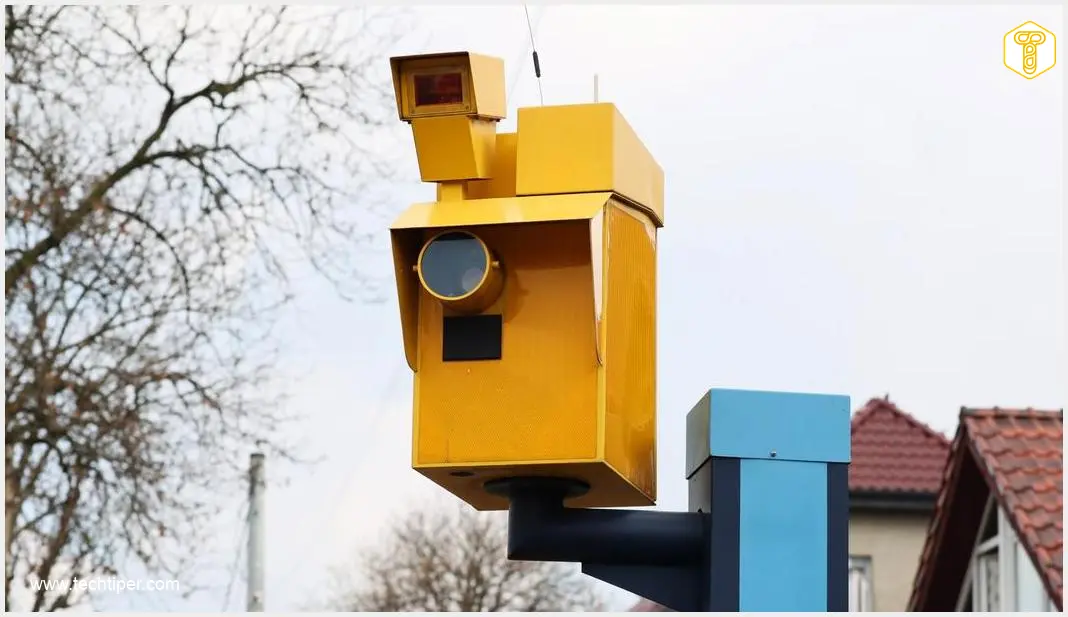 Image showing AI Traffic Camera Scanning Vehicles on Highway