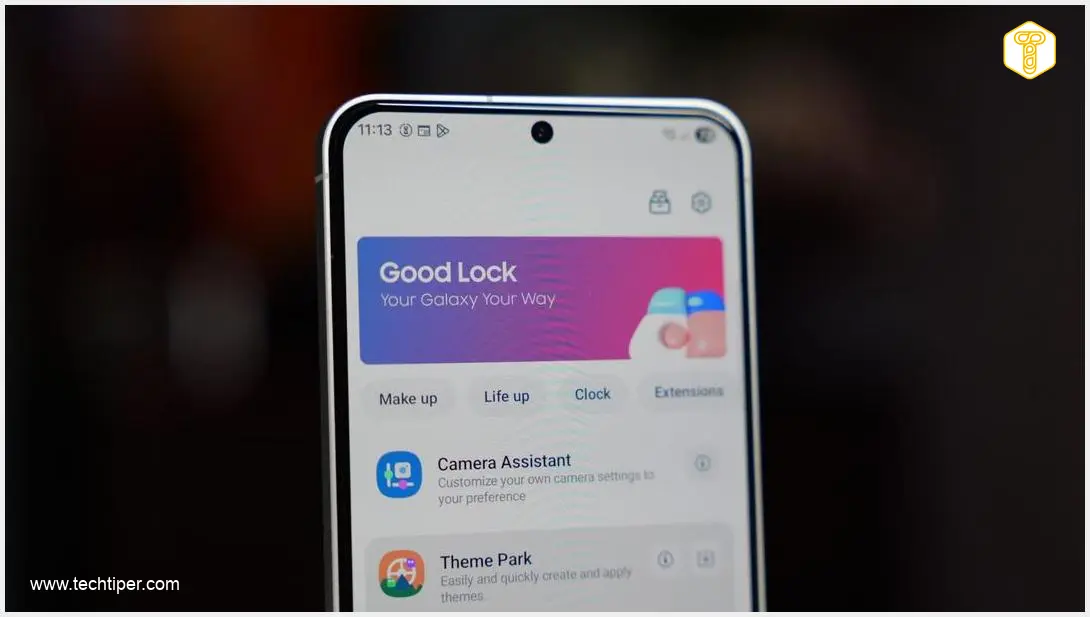 Image showing Samsung smartphone with gesture controls enabled
